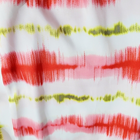 DKNY Women's Multi Colors Sleeveless Top Blouse Size Medium Tie Waist - Picture 5 of 10